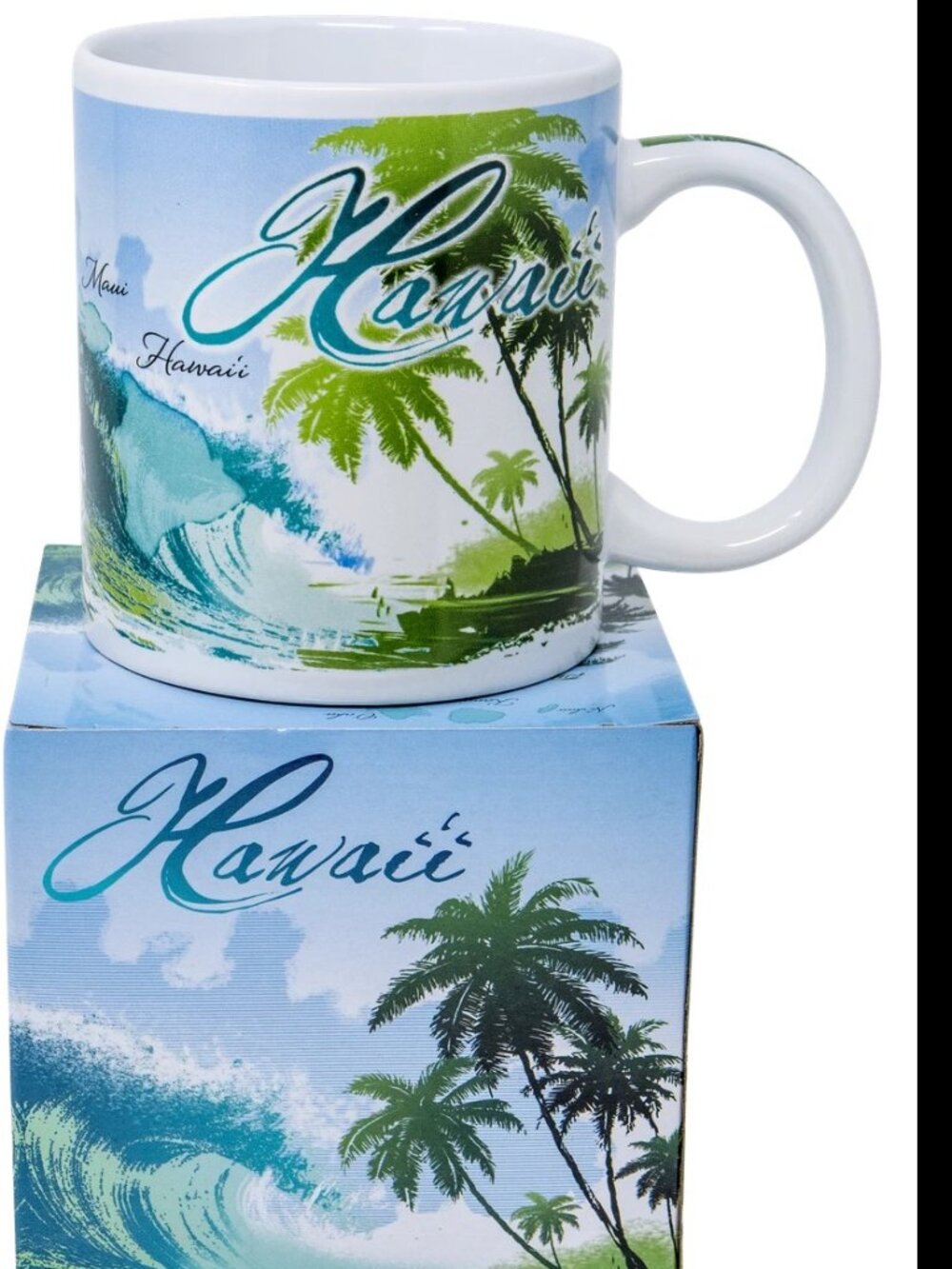 Hawaiian Design Ceramic Mug: Island Waves